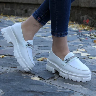 کفش کالج دخترانه سفید جدید